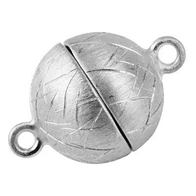 Sterling Silver Magnetic Clasp 9mm Ball, Matt Design