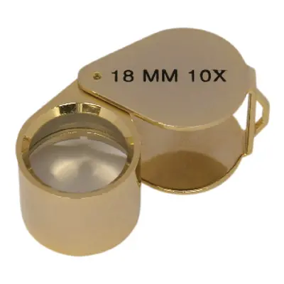 Loupe Gold Coloured In Case X10 Magnification