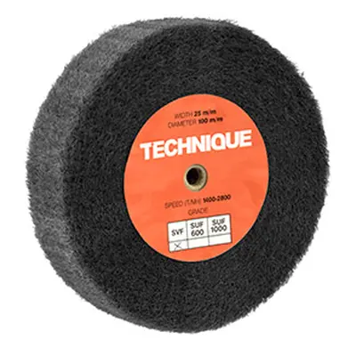 Technique&trade; Satin Finish Wheel, Silicon Carbide, Medium, 100mm X 25mm