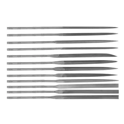 Set Of 12 Needle Files, 16cm All Cut 2