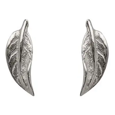 Sterling Silver Leaf Design Stud Earrings