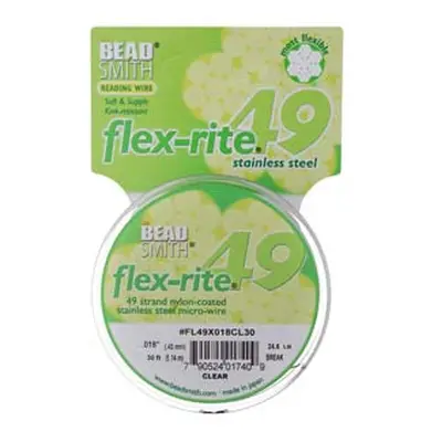 Beadsmith Flexrite, 49 Strand, Clear, 0.45mm, 9.1m