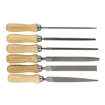 Vallorbe 100mm/4&quot; Essential File Set Of 6 With Handles, Cut2, In Pouch