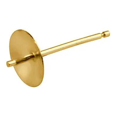 9ct Yellow Gold Cup Peg Post 4mm, 301