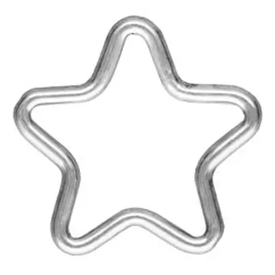 Sterling Silver Star Connector Charms 10mm Pack of 10