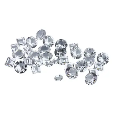 White Cubic Zirconia, Mixed Shapes, Pack of 25 PMC Safe, Sizes And Shapes Will Vary Slightly