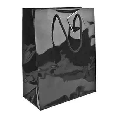 Black Gloss Gift Bag, Small Pack of 5 170x120x75mm