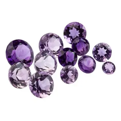 Amethyst, Round, 3mm+ Mixed Sizes, Pack of 12