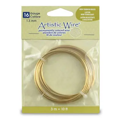 Beadalon Artistic Wire 16 Gauge Tarnish Resistant Brass 1.3mm X 3.1m