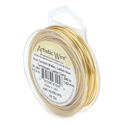 Beadalon Artistic Wire 18 Gauge Tarnish Resistant Brass 1.0mm X 9.1m