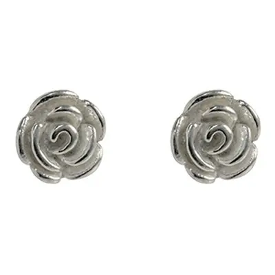 Sterling Silver Rose Stud Earrings