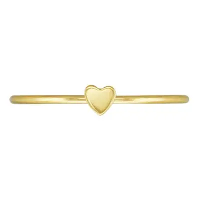 Gold Filled Heart Design Stacking Ring Large