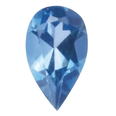 London Blue Topaz, Pear, 5x3mm, Treated