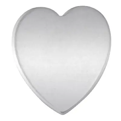 Sterling Silver Blank F12 0.80mm Pack of 20 Fully Annealed Solid Heart Shape 14.6mm X 12.8mm, 10