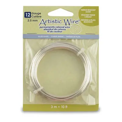 Beadalon Artistic Wire 12 Gauge Silver Plated 2.0mm X 3.1m