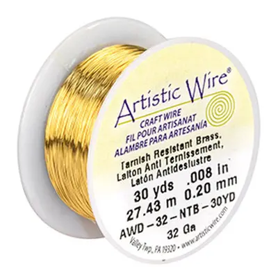 Beadalon Artistic Wire 32 Gauge Tarnish Resistant Brass 0.20mm X 27.4m