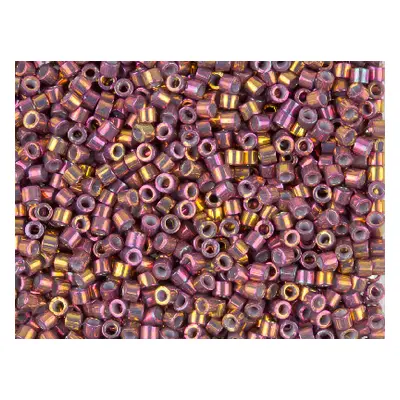 Miyuki 11/0 Delica Seed Beads Metallic Teaberry 7.2g Tube, Miyuki Code Db1013