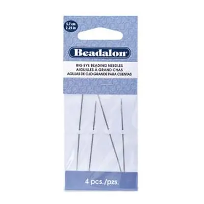 Beadalon Big Eye Beading Needles, 5.7cm/2.25&quot; 4 Pieces