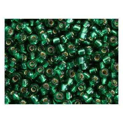 Miyuki 11/0 Round Seed Beads Seed Beads Silver Lined Emerald 24g Tube, Miyuki Code 17