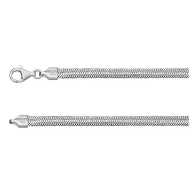 Sterling Silver 4.2mm Flat Snake Chain 18&quot;/45cm Hallmarked, 100% Recycled Silver