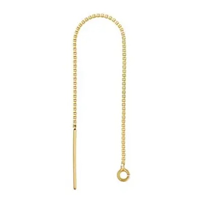 Gold Filled Box Chain Ear Thread With Jump Ring 80mm