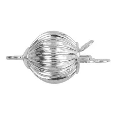 Sterling Silver Corrugated Ball Clasp 6mm