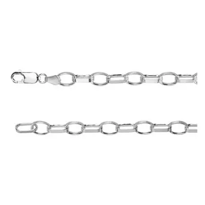 Sterling Silver 4.45mm Oval Belcher Chain 20&quot;/50cm, 100% Recycled Silver