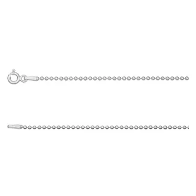 Sterling Silver 1.5mm Ball Chain 16&quot;/40cm Unhallmarked 100% Recycled Silver