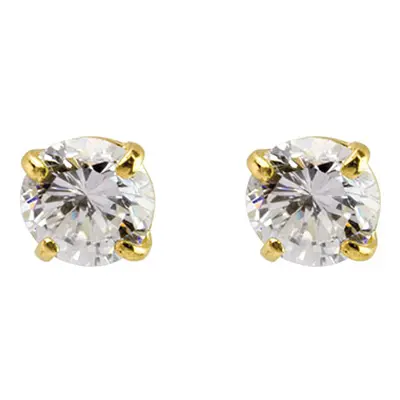 9ct Yellow Gold Pair 5mm Cubic Zirconia Stud Earring