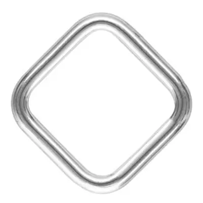 Sterling Silver Square Connector Charms 6mm Pack of 10