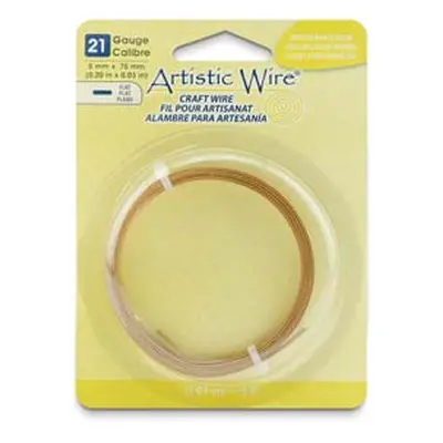 Beadalon Artistic Wire 21 Gauge Flat Antique Brass Colour 0.75mm X 5mm X 0.91m