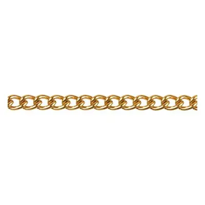 Gold Plated 4.4mm Loose Curb Chain 1 Metre Length