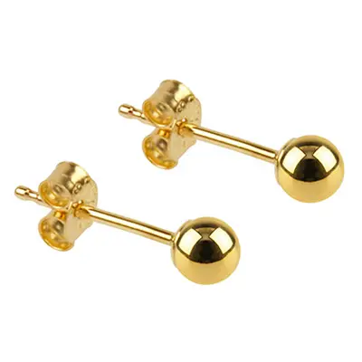 9ct Yellow Gold Pair 3mm Light Weight Ball Studs