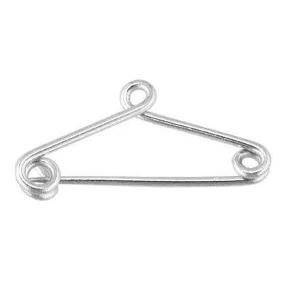 Sterling Silver Safety Pin Pack of 10, 100% Recycled Silver