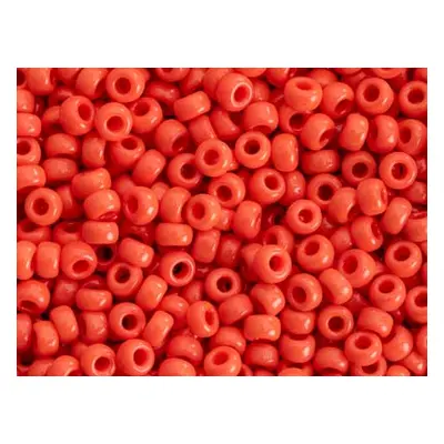 Miyuki 11/0 Round Seed Beads Seed Beads Opaque Vermillion Red 24g Tube, Miyuki Code 407