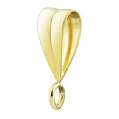 9ct Yellow Gold Grooved Bail With Fixed Open Ring