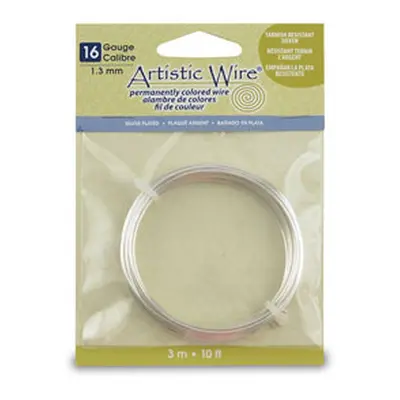 Beadalon Artistic Wire 16 Gauge Silver Plated 1.3mm X 3.1m