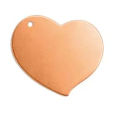 ImpressArt Copper Swirly Heart 19mm Stamping Blank Pack of 6 Pierced Hole