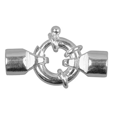 Sterling Silver Jumbo Bolt Ring 12mm, 2 End Caps Plain Finish