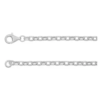 Sterling Silver 3.1mm Diamond Cut Belcher Chain 18&quot;/45cm Hallmarked, 100% Recycled Silver