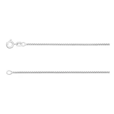 Sterling Silver 1.3mm Rounded Box Chain 20&quot;/50cm Unhallmarked