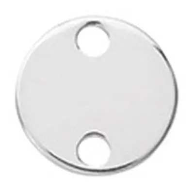 Sterling Silver Round Disc 10mm Stamping Blank Pack of 5 With 2 Holes, Marked `925`, 100% Recycl