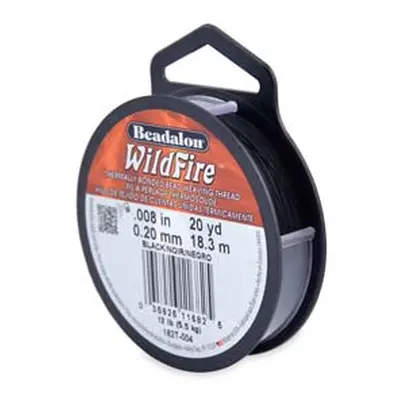 Beadalon Wildfire Thread, Black, 0.20mm X 18m