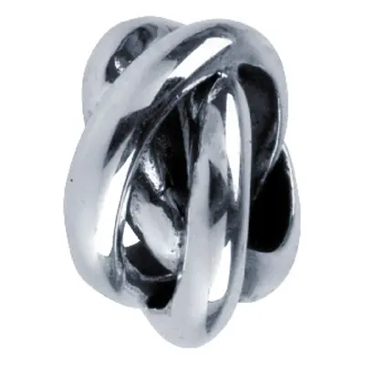 Sterling Silver Oxidised Knot Design Charm Bead