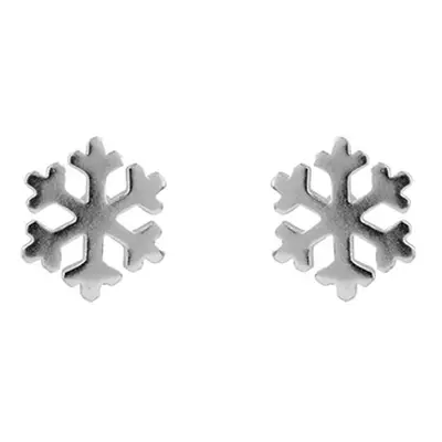 Sterling Silver Earrings Snowflake Stud