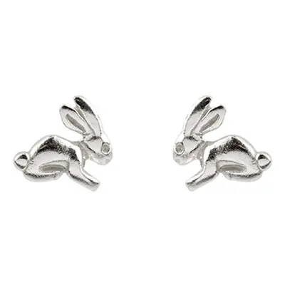 Sterling Silver Small Rabbit Stud Earrings