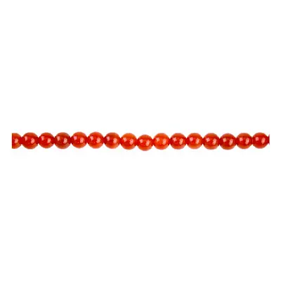 Carnelian Semi Precious Round Beads, 6mm, 15&quot;-15.5&quot; Strand