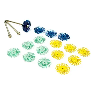 3M Radial Disc Kit, 6 Each, 3 Grades And 3 Mandrels