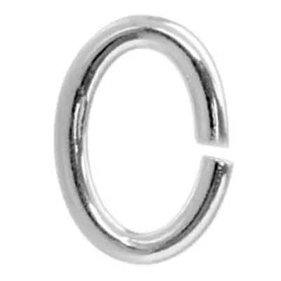 Sterling Silver Open Jump Ring Oval 9mm, Pack of 10