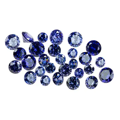 Tanzanite Coloured Cubic Zirconia, Round, 4,5,6mm, Pack of 28